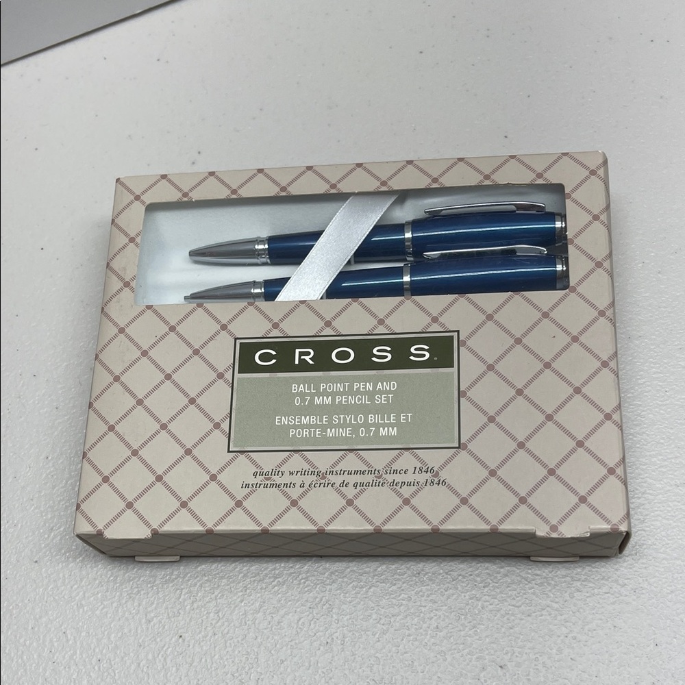 Cross Dubai Ball Point Pen and Pencil Set - Blue